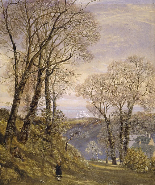 February in the Isle of Wight, 1866 (w  /  c on paper)