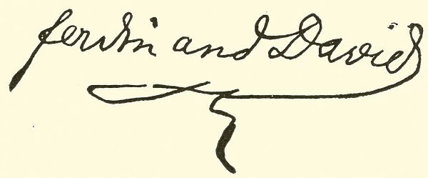 Ferdinand David, 1810-1873, signature (engraving)