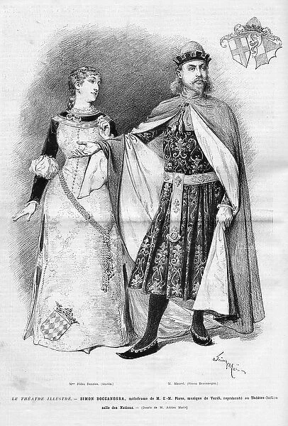 Fides Devries in the role of Amelia and Victor Maurel (1848 -1923