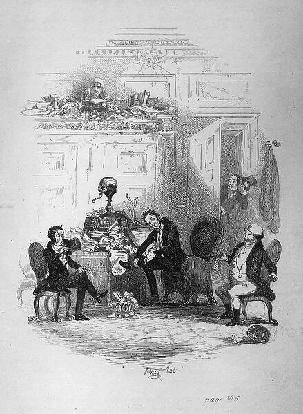The First Interview with Mr. Serjeant Snubbin, illustration from The Pickwick