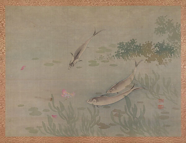 Fish, 1851 (watercolour on silk)