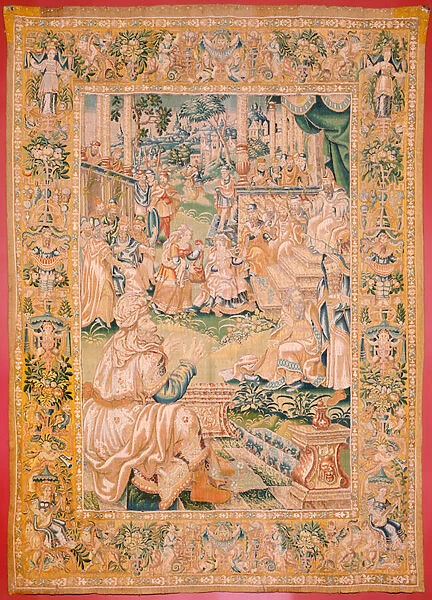 Flemish tapestry. Series The Book of Judith. Return to Bethulia (Regreso a Betulia). Eighth tapestry in the series. Manufacture Netherlands, Brussels(?). Second half of the 16th century. Fabric Wool