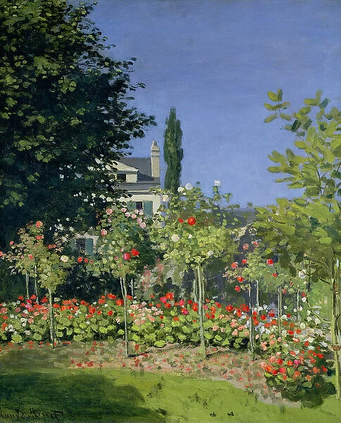 Flowering Garden at Sainte-Adresse, c. 1866 (oil on canvas)