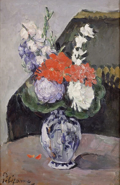 Flowers in a Small Delft Vase, c. 1873 (oil on canvas)