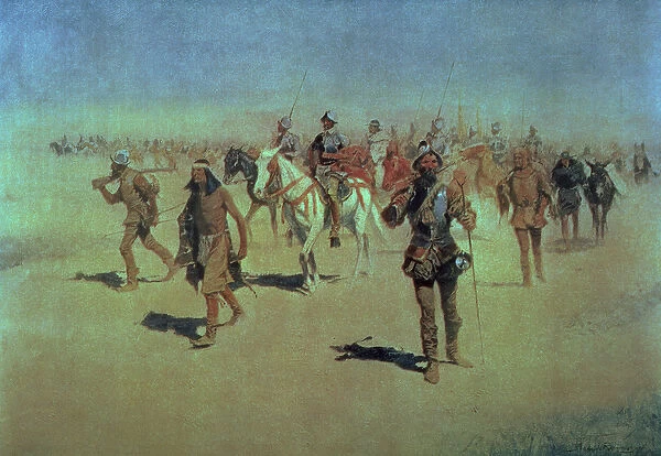 Francisco Vasquez de Coronado (c. 1510-54) Making his Way Across New Mexico