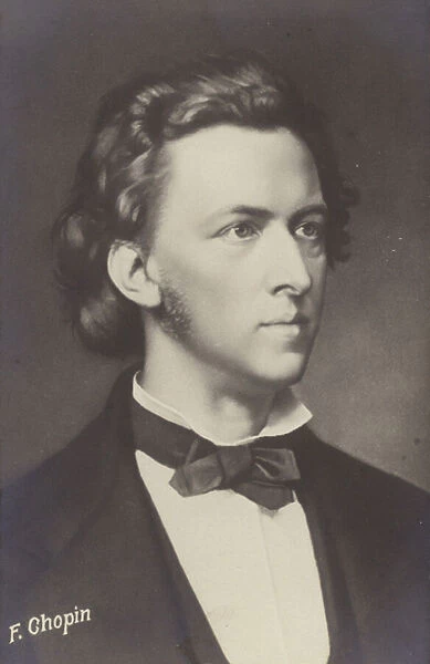 Frederic Chopin, Polish composer and pianist (1810-1849) (engraving)