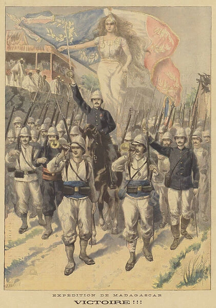 The French expedition to Madagascar. Victory! (colour litho)