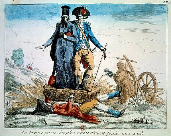 French Revolution: Cartoon on the three orders: '