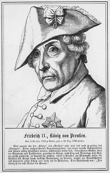 Friedrich II, Konig von Preuben (engraving)