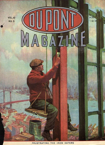 Frustrating the Iron Eater, front cover of the DuPont Magazine
