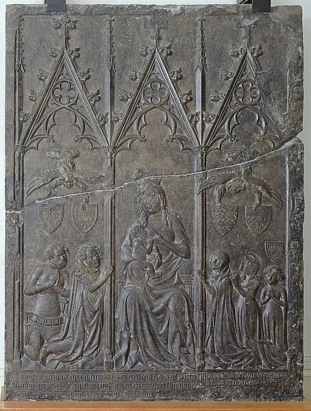 Funerary stela of the Sacquespee family, from the St. Nicaise cemetery in Arras