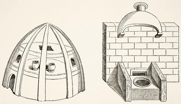 Furnaces, as used by scientists and alchemists in the Middle Ages