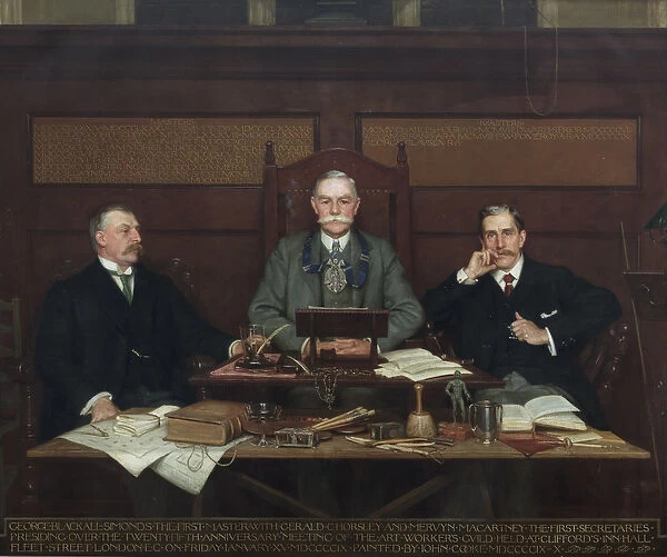 G. Blackall-Simonds (First Master), with Gerald Horsley and Mervyn Macartney
