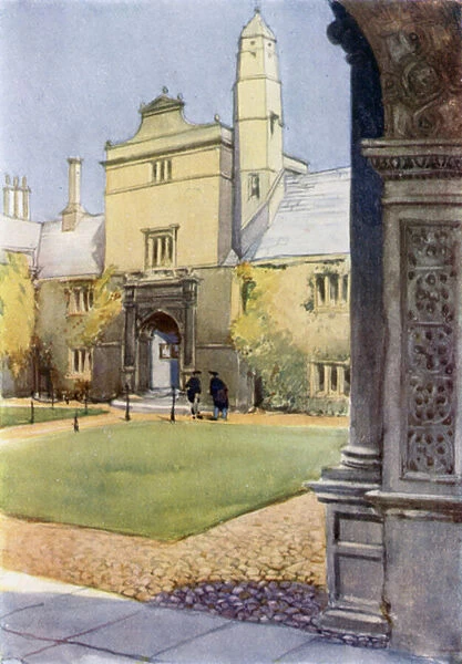The Gate of Virtue, Gonville and Caius College (colour litho)