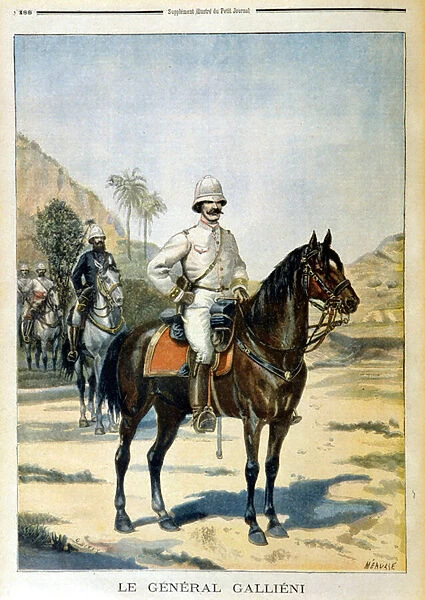 General Gallieni in Madagascar - in 'Le Petity Journal'