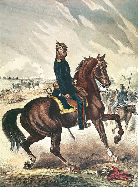 General Helmuth Karl Bernhard von Moltke (1800-91) (colour litho)
