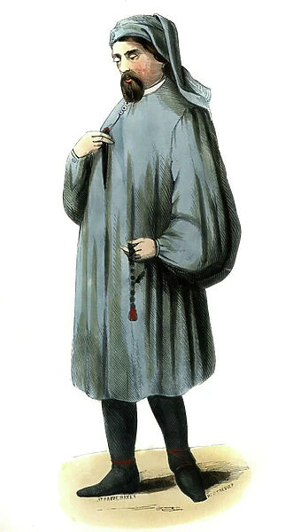 Geoffrey Chaucer - male costume, late 14th century