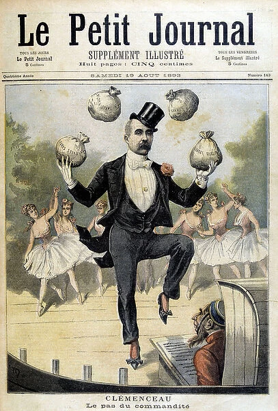 Georges Clemenceau juggling with the Pounds Sterling - in '