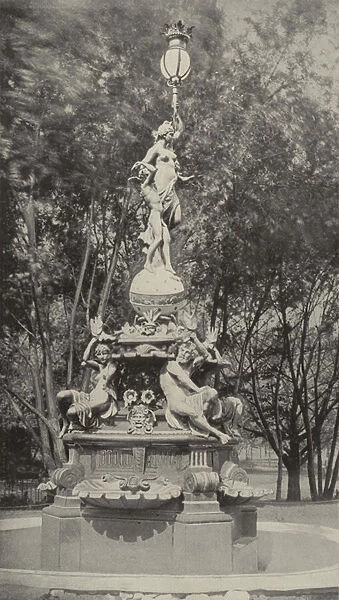 The German Fountain (b  /  w photo)