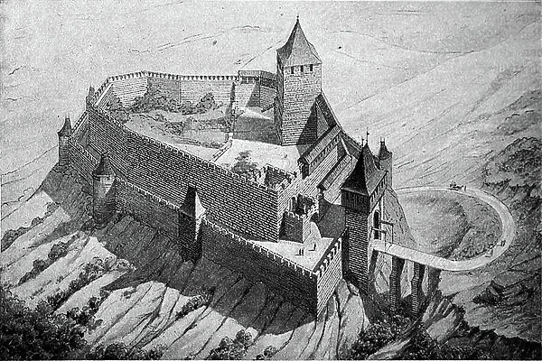 German knight's castle in the 12th century