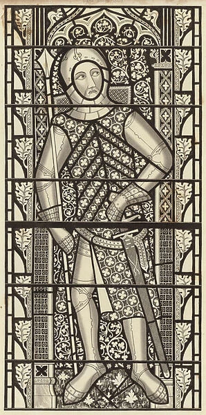 Gilbert de Clare, Earl of Clare, from Tewkesbury Abbey Church, about 1340 (engraving)
