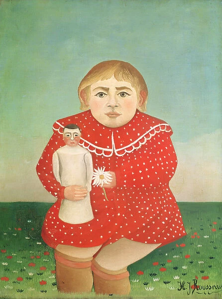 The girl with a doll, c. 1892 or c. 1904-05 (oil on canvas)
