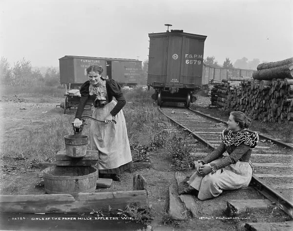 Girls of the paper mills, Appleton, Wisconsin, c. 1880-99 (b  /  w photo)