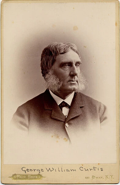 Goerge William Curtis (1824-92), American writer; photo by Pach Brothers