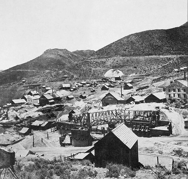 Gold Hill, Virginia City, Nevada, c. 1870 (b  /  w photo)