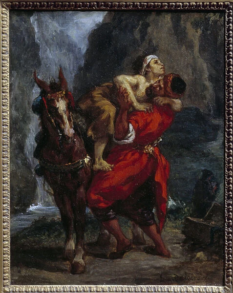 The good Samaritan. Painting by Eugene Delacroix (1798-1863), 1850. Oil on canvas. Dim: 0