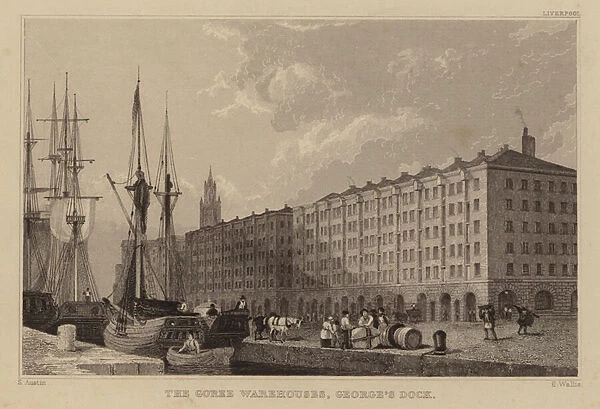 The Goree Warehouses, Georges Dock, Liverpool (engraving)