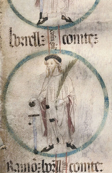 Gothic art: portrait of Borrell II (934-992), Earl of Barcelona