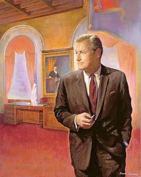 Governor Nelson A. Rockefeller (1908-79) (oil on canvas)