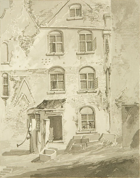 The Governors Front, Newgate (pencil & w  /  c on paper)