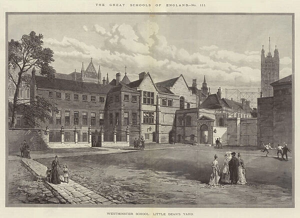 The Great Schools of England, Westminster School, Little Deans Yard (engraving)