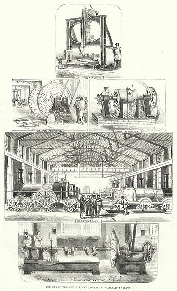The Great Western Railway Companys works at Swindon (engraving)