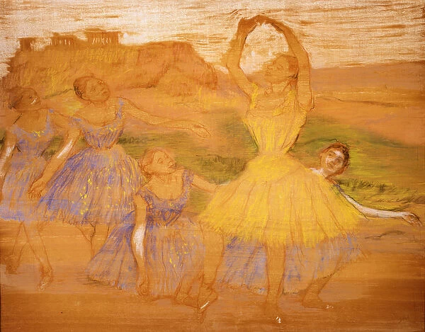 Group of Dancers, c. 1895-1897 (pastel on panel)