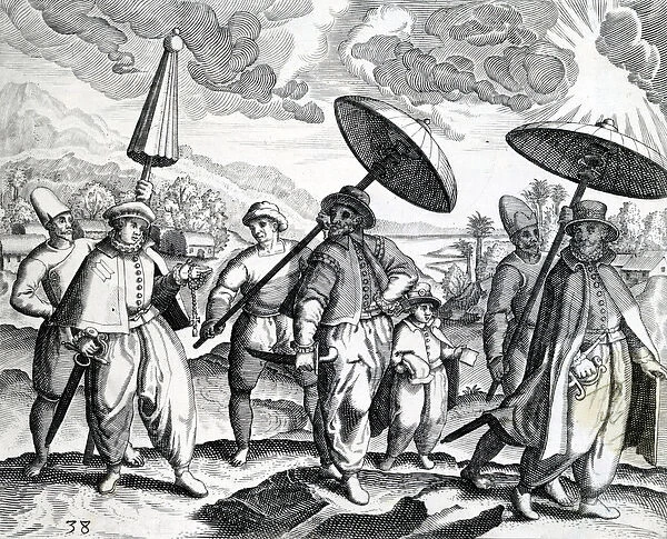 A group of people from India Orientalis, 1598 (engraving)