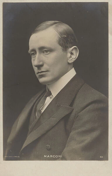 Guglielmo Marconi, Italian inventor and electrical engineer (b  /  w photo)