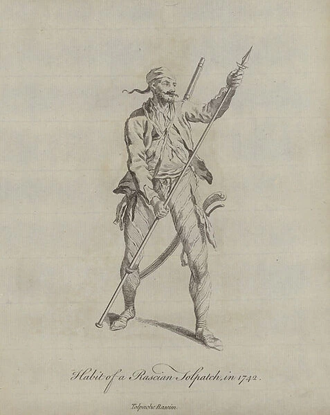 Habit of a Rascian Tolpatch in 1742 (engraving)