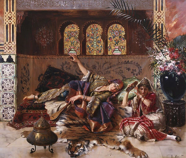 In the Harem (oil on panel)