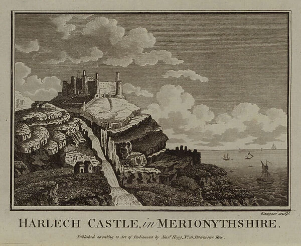 Harlech Castle, in Merionythshire (engraving)
