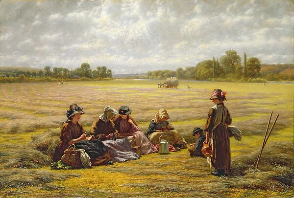 Harvesters resting in the Sun, Berkshire, 1865 (oil on canvas)