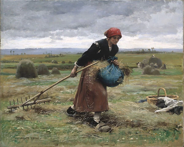 Harvesting, circa 1885. (Oil on canvas)