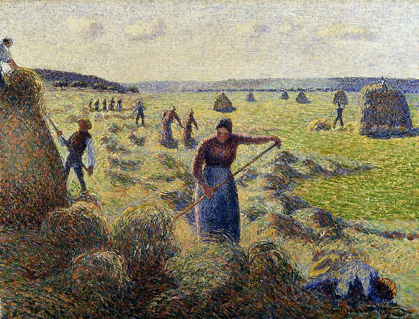 Harvesting Hay, Eragny; La Recolte des Foins, Eragny, c. 1887 (oil on canvas)
