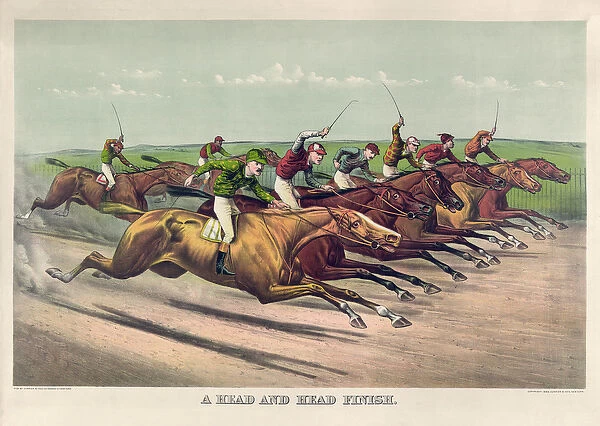 A Head and Head Finish by Currier & Ives, 1892 (chromolithograph)