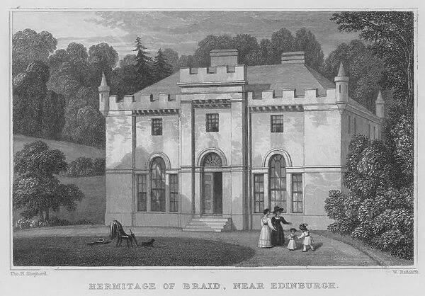 Hermitage of Braid, near Edinburgh (engraving)