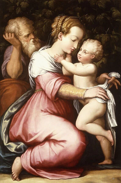 The Holy Family, 16th century (oil on panel)