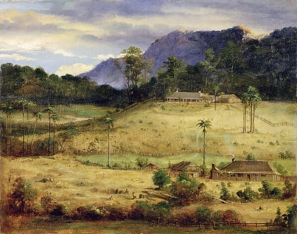 Homesteads, c. 1850 (oil on canvas)