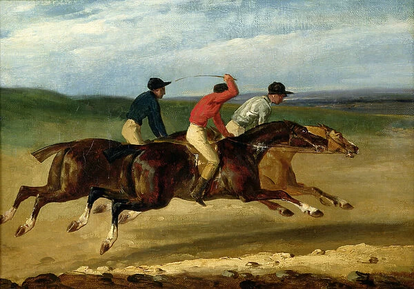 The Horse Race (oil on canvas)